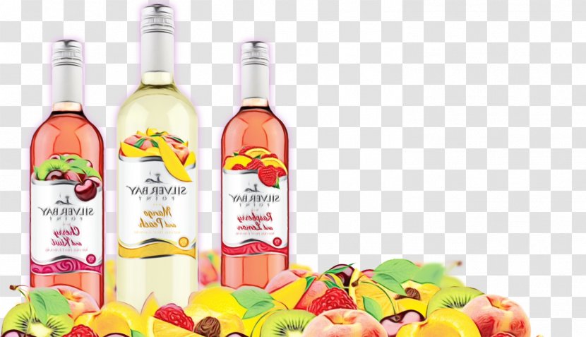 Watercolor Liquid - Distilled Beverage - Food Wine Bottle Transparent PNG