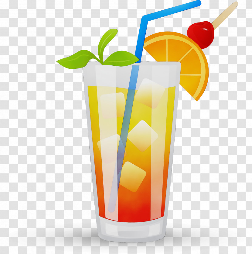 Orange Drink Harvey Wallbanger Cocktail Garnish Tequila Sunrise Non-alcoholic Drink Transparent PNG