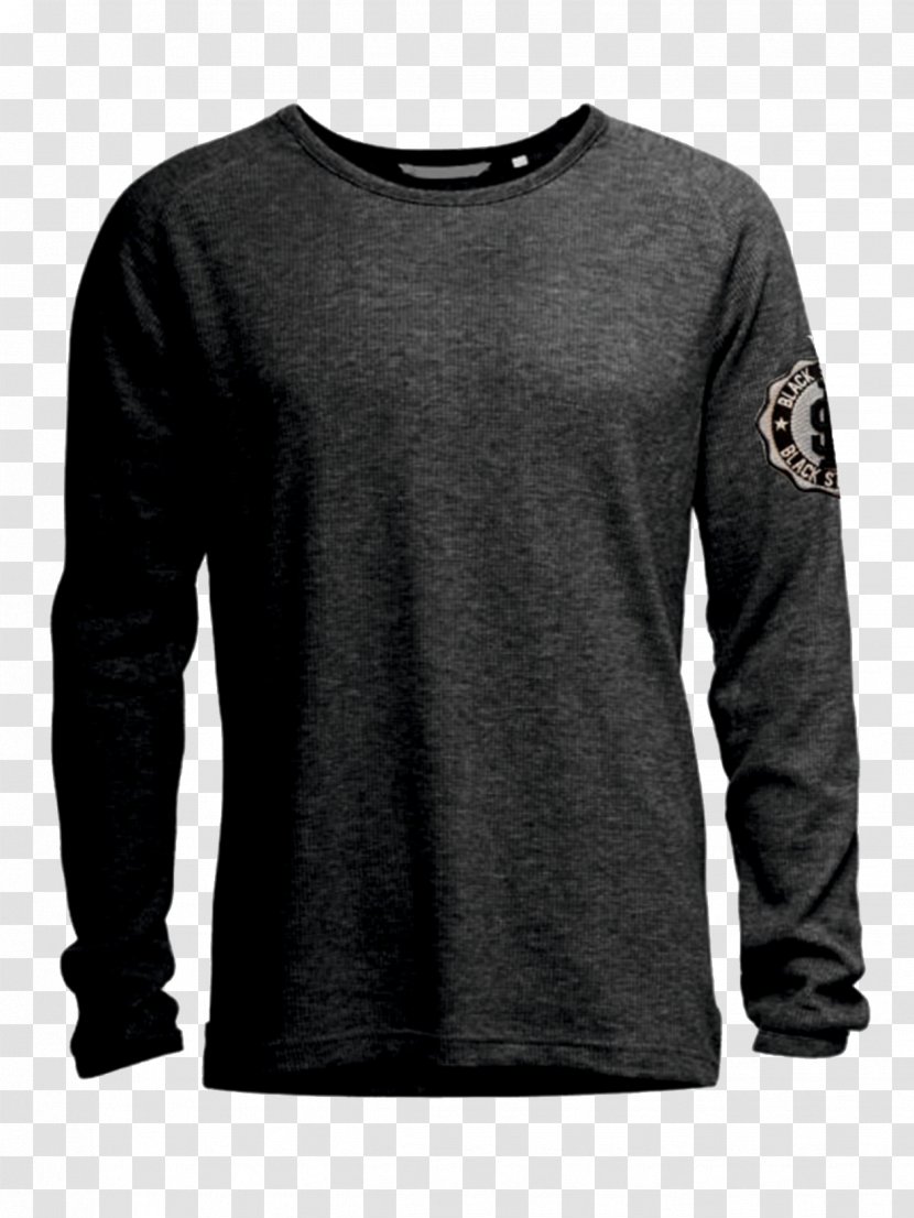 Long-sleeved T-shirt Hoodie - Black - Wear Yarn Transparent PNG