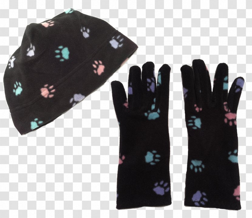 Polar Fleece Glove Hat Wool Clothing - Lining - Funny Cat Paw Pattern Transparent PNG