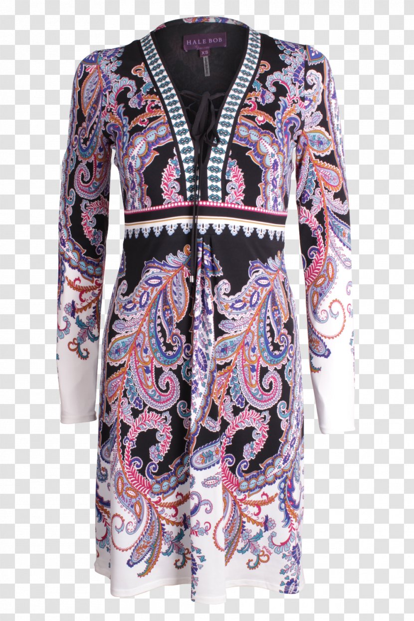 Paisley Sleeve Dress Outerwear Pink M Transparent PNG