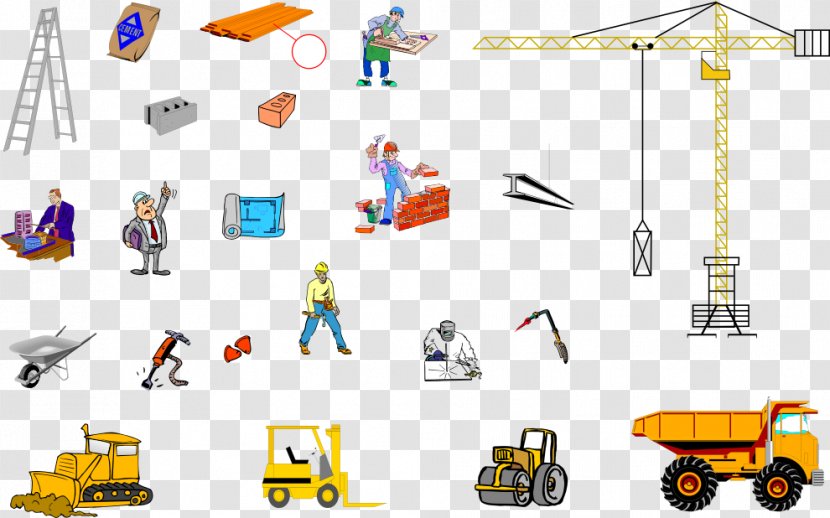 Vocabulary Architectural Engineering English Language Construction Worker - Crane Transparent PNG
