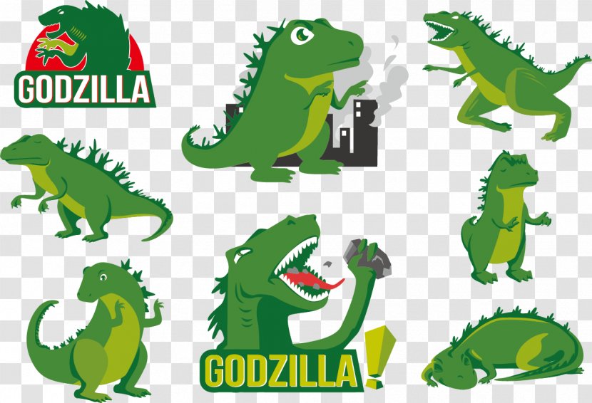 Godzilla: Monster Of Monsters Cartoon - Organism - Vector Green Dinosaur Transparent PNG