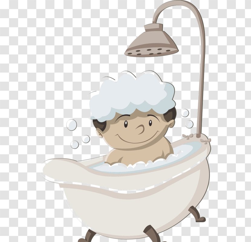 Bathing Image Cartoon Shower - Infant Transparent PNG