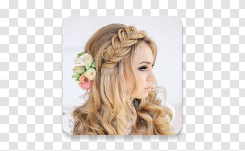 Hairstyle Braid Bun Updo - Hair Tie - Download Transparent PNG