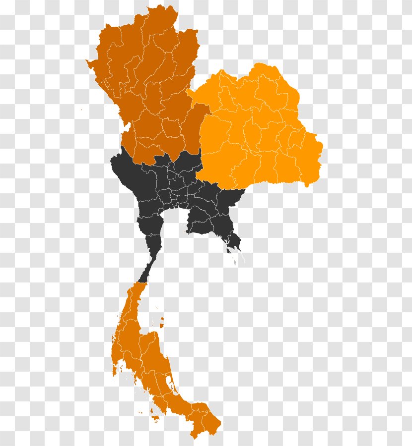 Blank Map Thai - Simple Coffee Transparent PNG
