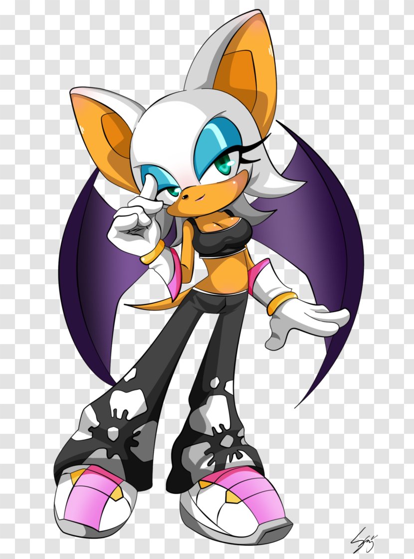 Rouge The Bat Amy Rose Sonic Riders Hedgehog Shadow - Cartoon Transparent PNG