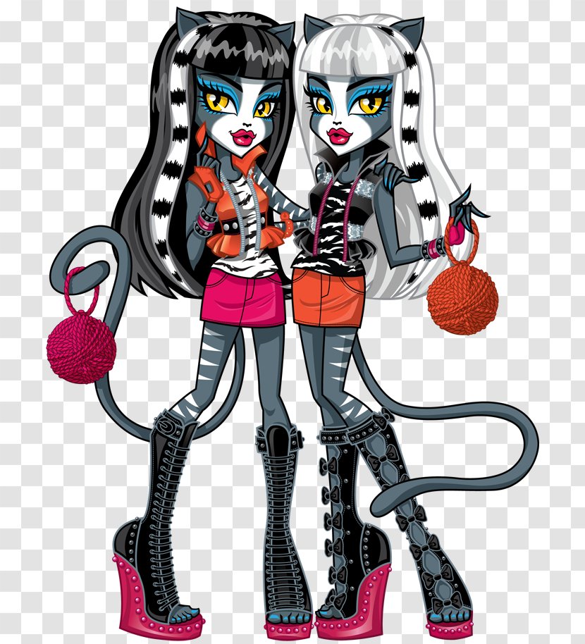 Monster High Doll Werecat Ever After Ghoul - Supervillain - Winter Solstice Clipart Transparent PNG