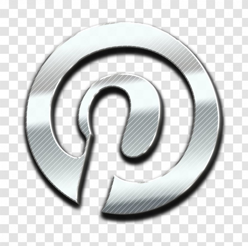 Media Icon Network Pinterest - Logo - Silver Number Transparent PNG