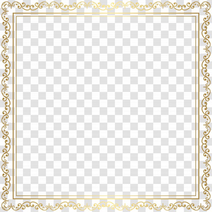 Border Frame Gold Transparent Clip Art Image - Text - Chessboard Transparent PNG