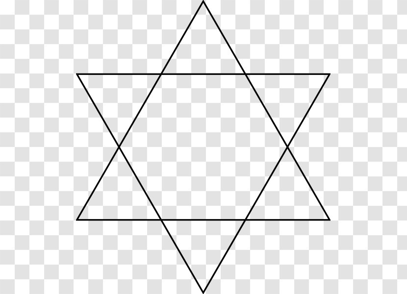 Hexagram Circle Star Polygon Geometry Regular - Line Art Transparent PNG