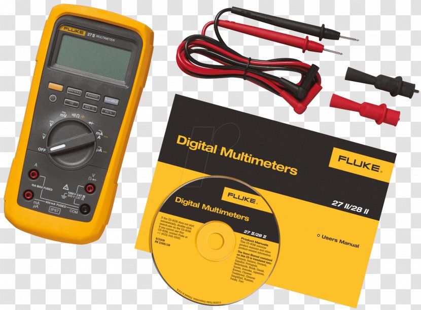 Digital Multimeter Fluke Corporation Electronics Data - Handheld Electronic Device - Edelmann Printing Machines Gmbh Transparent PNG
