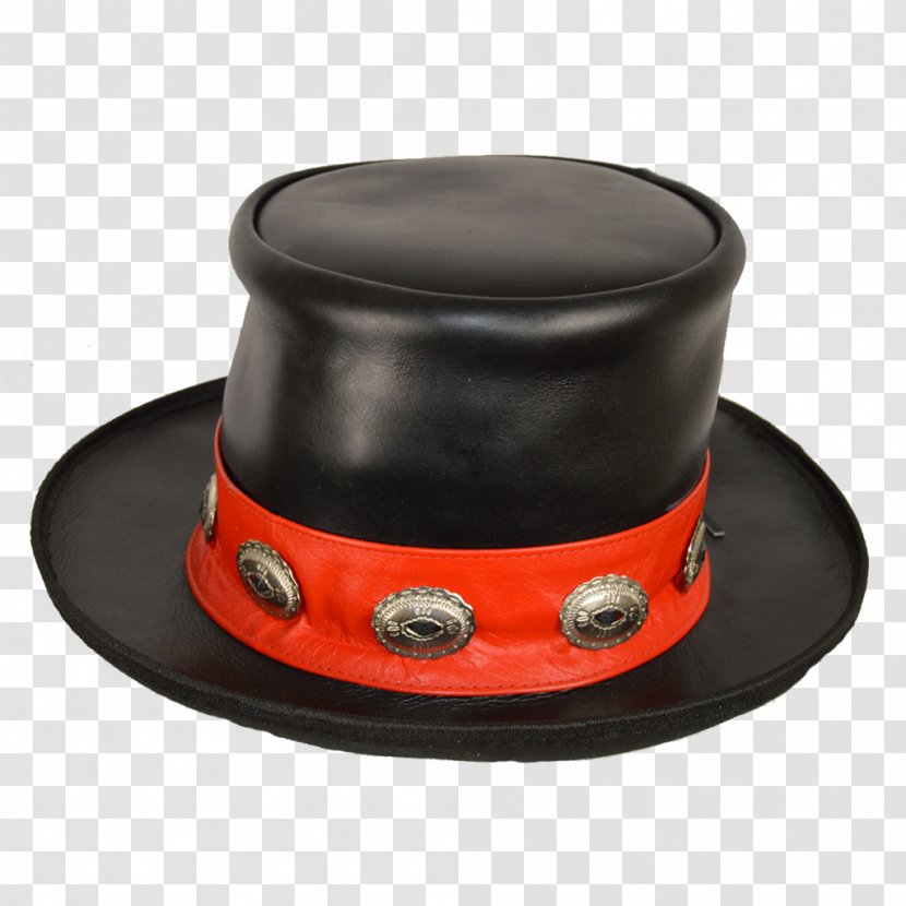 The Mad Hatter Top Hat Men's Black Felt - Leather Transparent PNG