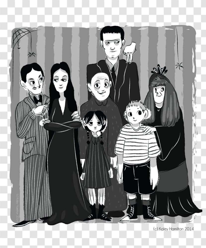 Wednesday Addams Drawing Cartoon Character - Family - Fan Art Transparent PNG