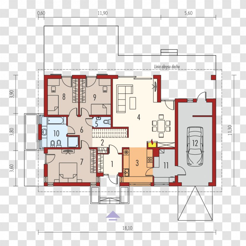 Floor Plan House Building Square Meter Project - Altxaera Transparent PNG