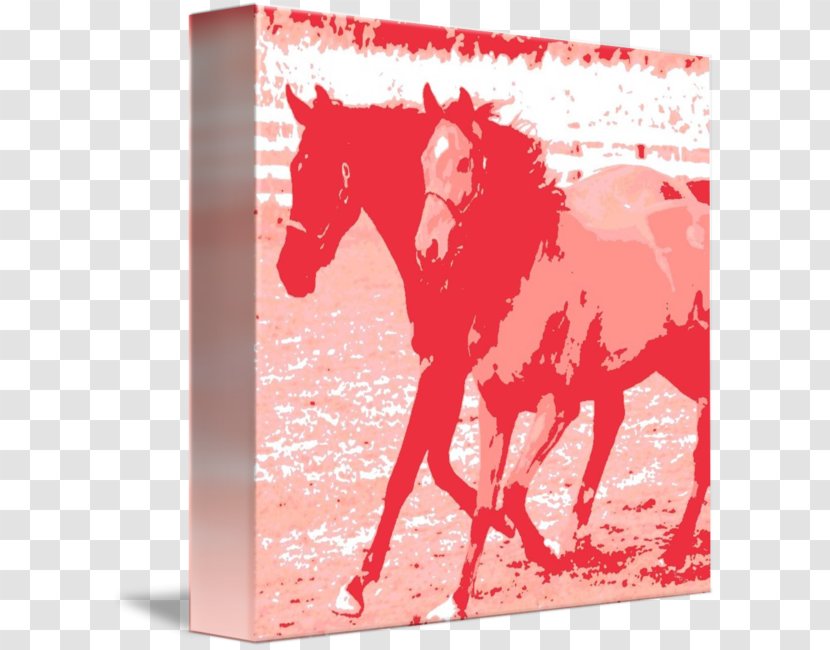 Mustang Greeting & Note Cards Text Post - Red Transparent PNG