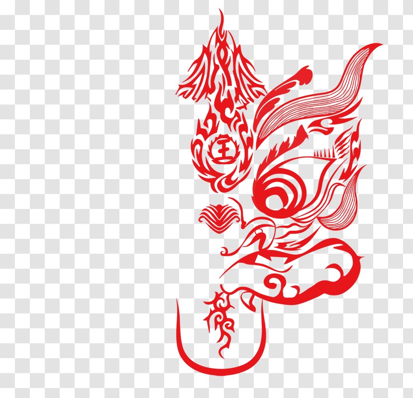 Graphic Design Art - White - Chinese Dragon Dance Transparent PNG
