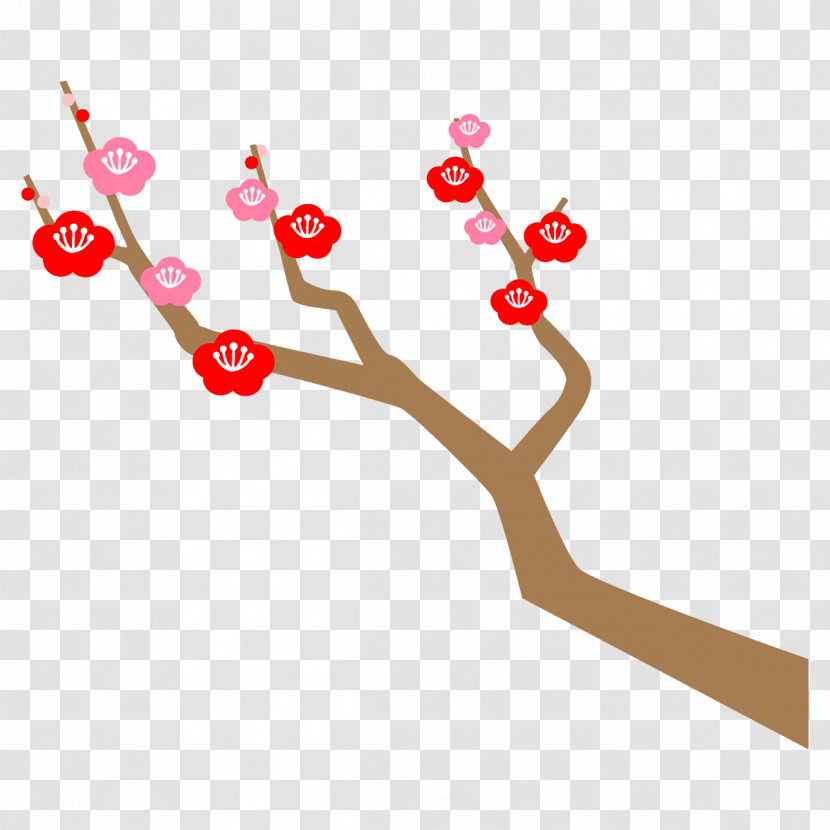 Plum Branch Plum Winter Flower Transparent PNG