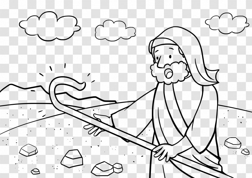 Bible Story Burning Bush Coloring Book God - Cartoon Transparent PNG