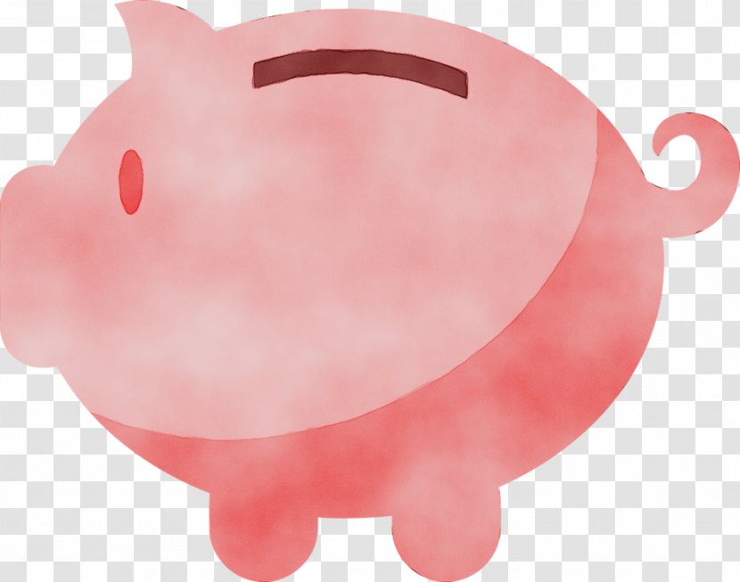 Piggy Bank - Watercolor - Saving Money Handling Transparent PNG