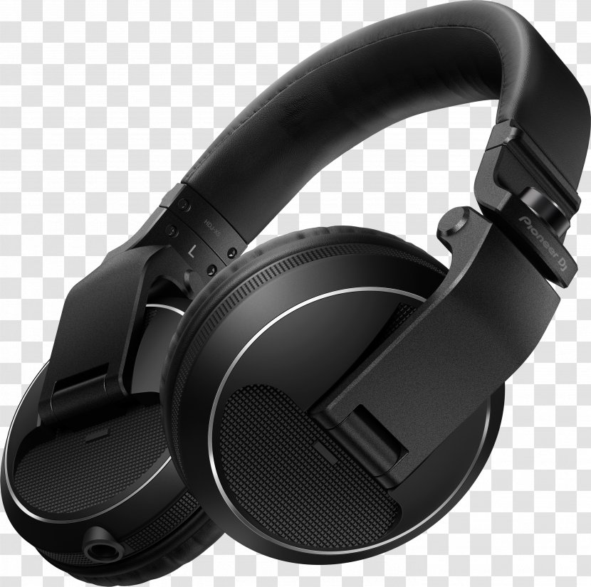 Headphones Audio Disc Jockey Pioneer HDJ-700 HDJ-500 - Silhouette - Black Transparent PNG
