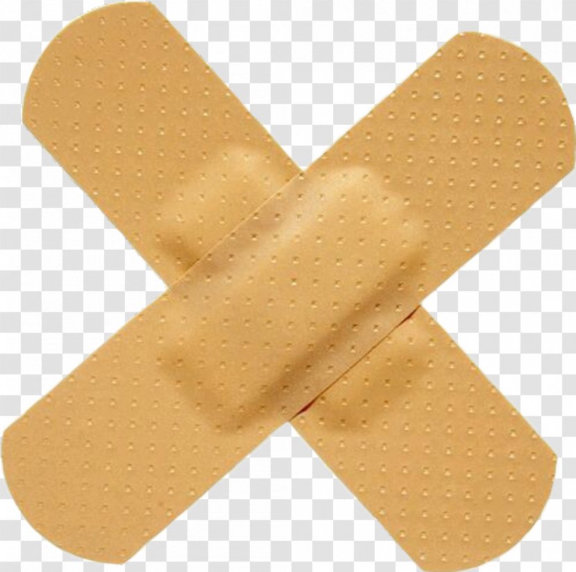 Adhesive Bandage Clip Art BAND-AID Gauze - Tan - Band Aid Transparent PNG