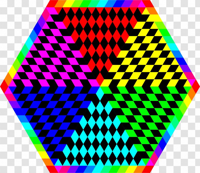 Hexagon Rainbow Color Regelmatige Zeshoek Clip Art Transparent PNG