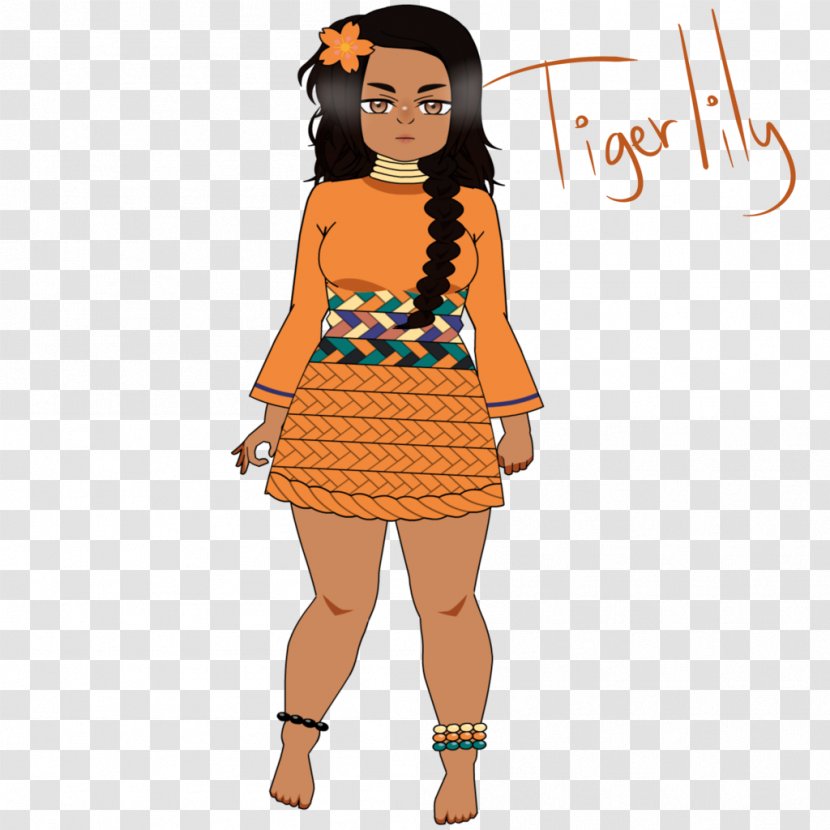 Costume Cartoon Shoulder Character - Silhouette - Tiger Lily Transparent PNG