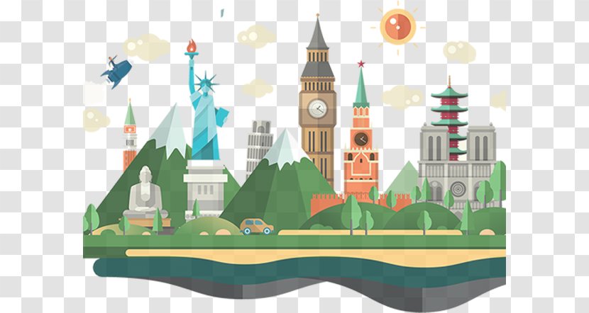 World Vector Graphics Landmark Illustration Clip Art - Royaltyfree - International Tourism Transparent PNG