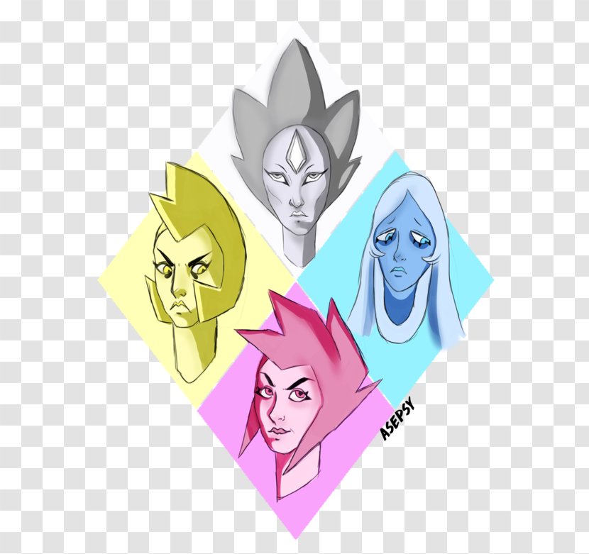 Steven Universe Pink Diamond Drawing Art - Frame - A Group Of People Transparent PNG