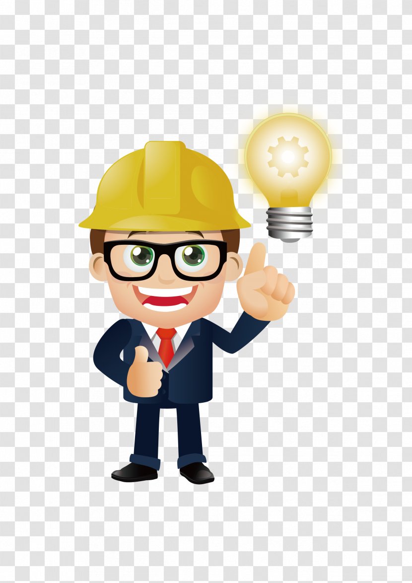 Cartoon Architecture Drawing - Engineer Transparent PNG