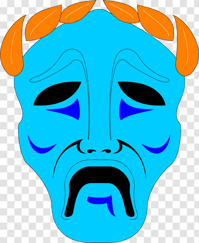 Mask Theatre Tragedy Clip Art - Head - Drama Transparent PNG