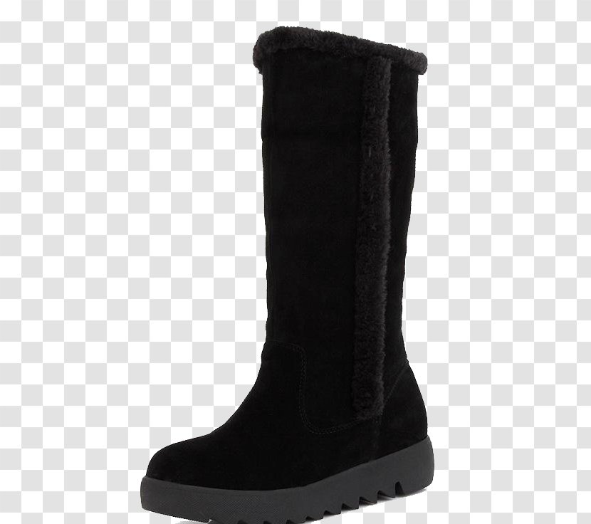 Snow Boot Suede Shoe - Footwear - Black Boots Transparent PNG