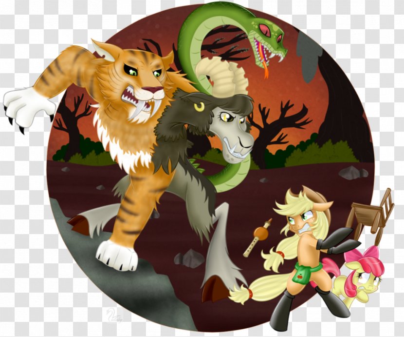 Applejack Cat Lion Taming Pony - My Little Friendship Is Magic - Chimera Transparent PNG