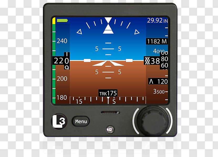 Display Device Aircraft L-3 Communications Integrated Standby Instrument System Aviation - Avionics Transparent PNG
