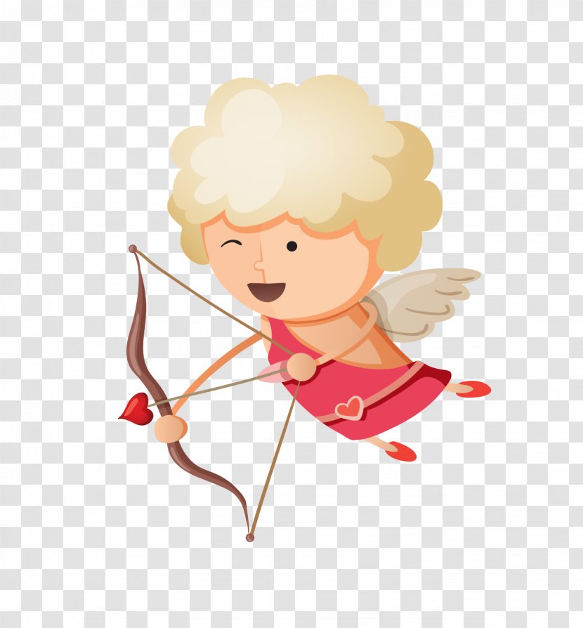 Vector Graphics Cupid Clip Art Illustration - Valentines Day - Cartoon Transparent PNG