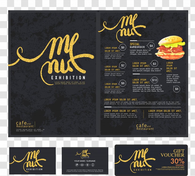 Menu Cafe Restaurant Fast Food - Chef - Catering Transparent PNG