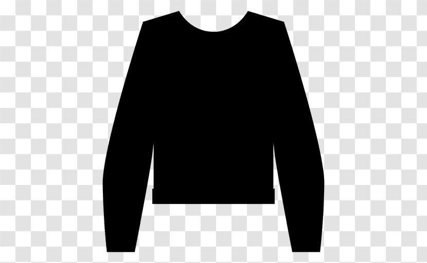 T-shirt Sleeve Shoulder Sweater Black & White - M Transparent PNG