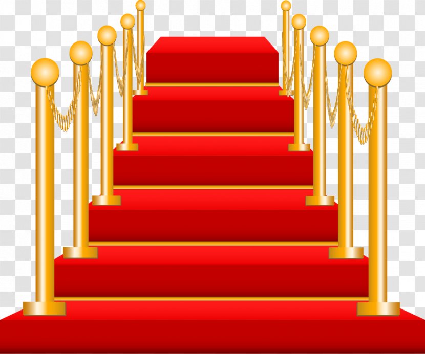 Stairs Icon - Red Carpet - Vector Transparent PNG