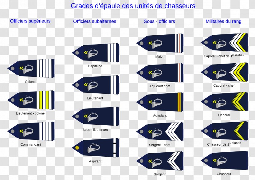 Chasseurs Alpins Military Rank French Army Battalion Epaulette - Logo Transparent PNG