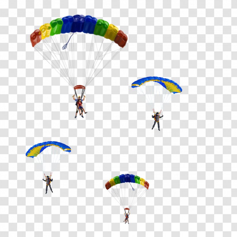 Parachute Parachuting Clip Art Image - Adventure - Parachutist Map Transparent PNG