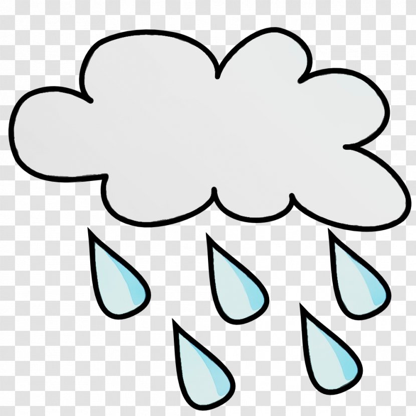 Rain Cloud - Drawing - Line Art Meteorology Transparent PNG