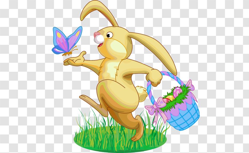 Easter Bunny Cake Basket Clip Art - Fictional Character Transparent PNG