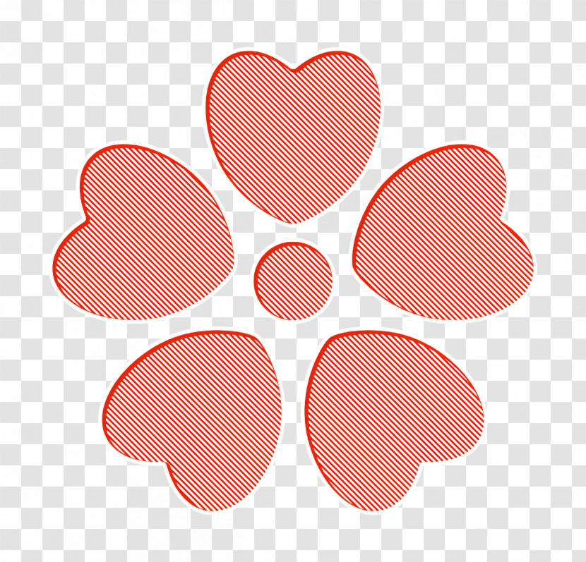 Flower Icon Nature Icon Flower With Heart Petals Icon Transparent PNG