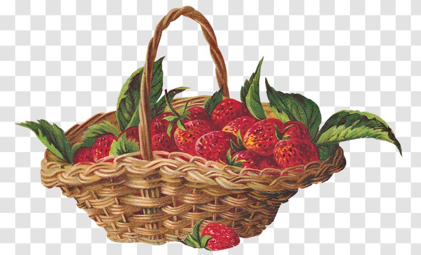 Strawberry Bokmärke Food Gift Baskets Clip Art - Storage Basket - Cesta Transparent PNG