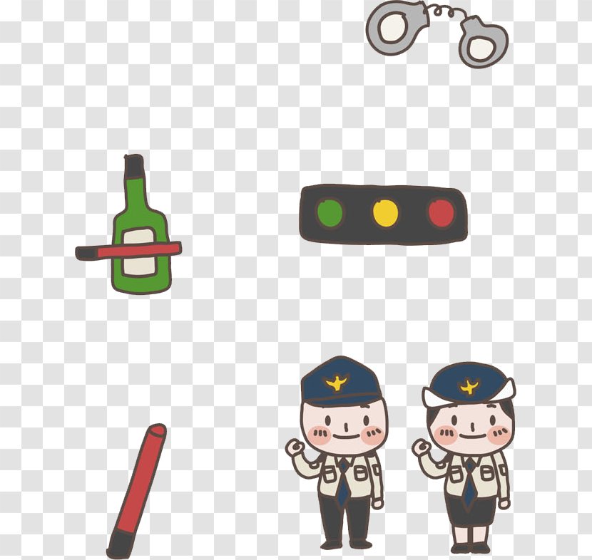 Drawing Traffic Illustration - Police Transparent PNG