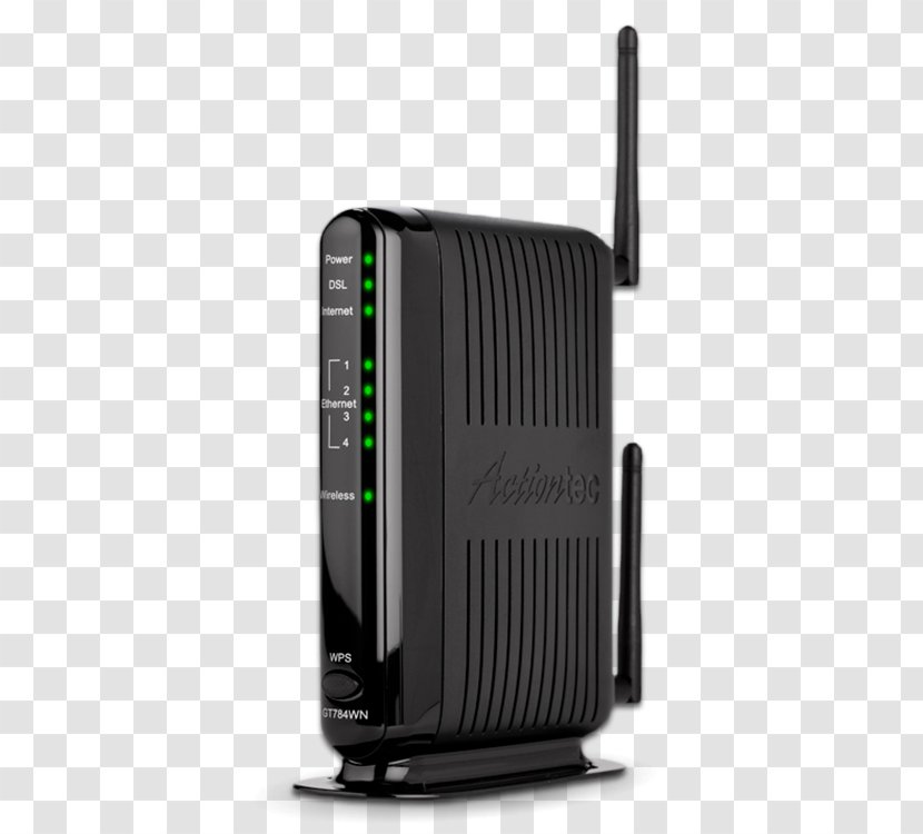Actiontec Electronics Wireless GT784WN DSL Modem Router IEEE 802.11n-2009 - Electronic Device Transparent PNG