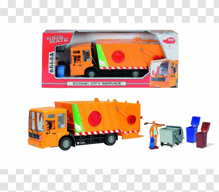 Car Garbage Truck Toy Mercedes-Benz Econic Simba Dickie Group Transparent PNG