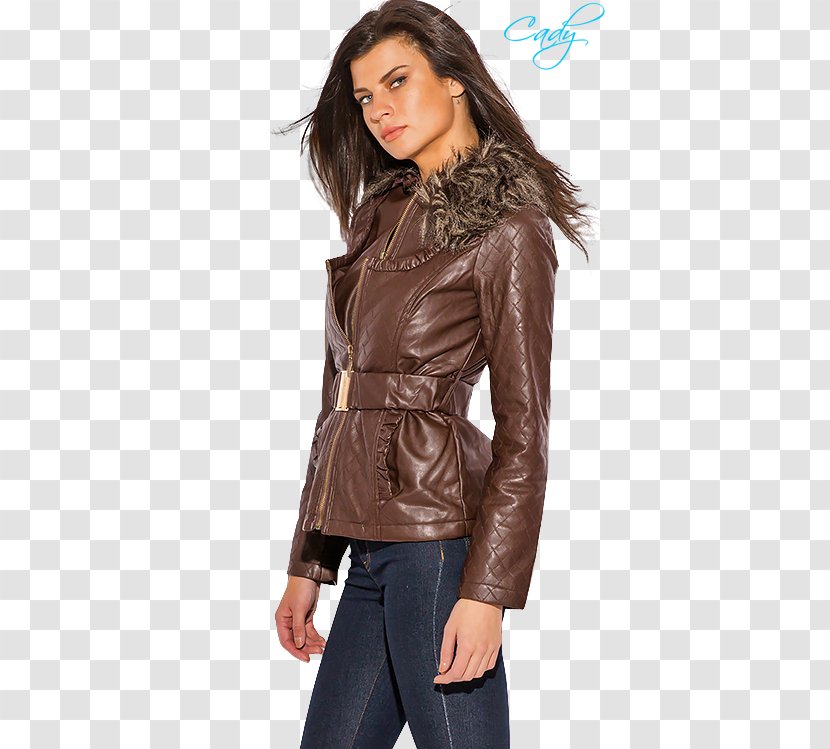 Leather Jacket Coat Fur Clothing Fashion Sleeve Transparent PNG