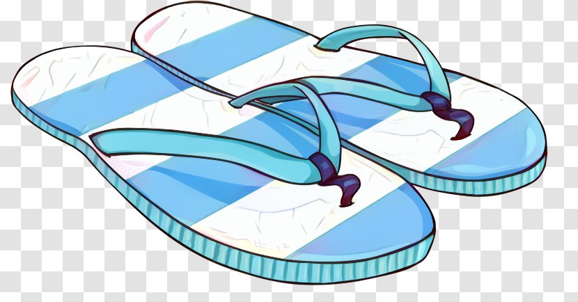 Flip-flops Shoe Clip Art Product Design Line - Aqua - Footwear Transparent PNG